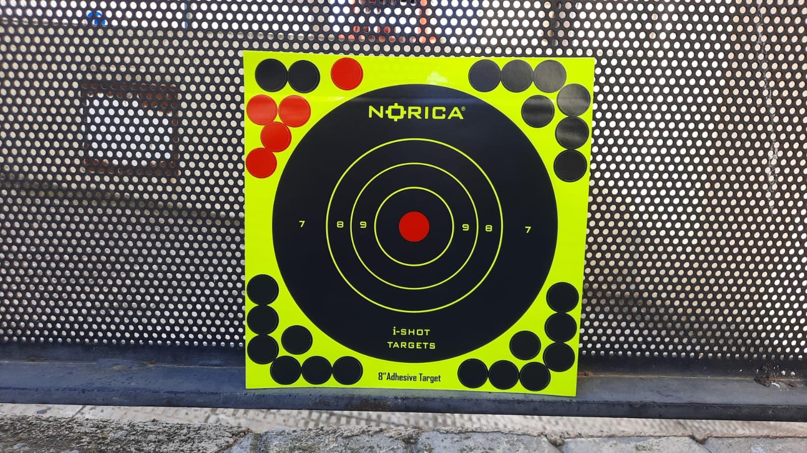 Lote 10 Dianas Reactivas y Adhesivas Norica I-Shot | 17 cm Diametro | Pack de 10 Unidades | Tiro al Blanco |