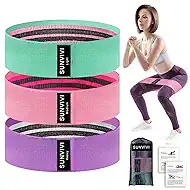 Resistance Bands for Working Out, Fabric Loop Exercise Bands for Legs and Butt, Workout Bands Set for Women and Men, 3 Booty Bands for Yoga, Pilates and Fitness