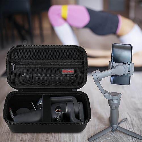 Miniatura 7 de Elonbo Estuche de transporte para DJI Osmo Mobile 6 Smartphone Gimbal Stabilizer, OM 6 portátil portátil plegable de mano incorporada barra de