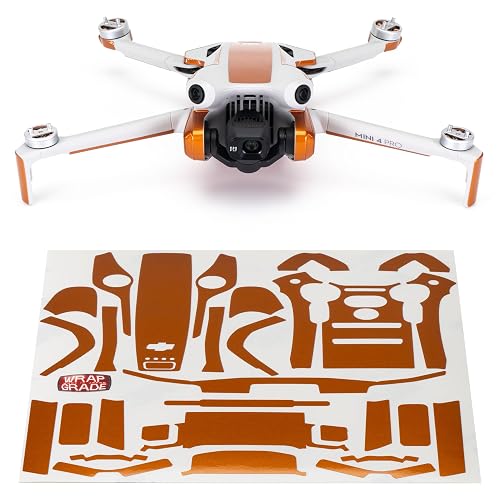 Wrapgrade Skin Compatible con DJI Mini 4 Pro - Accent Color (Butterfly Copper)