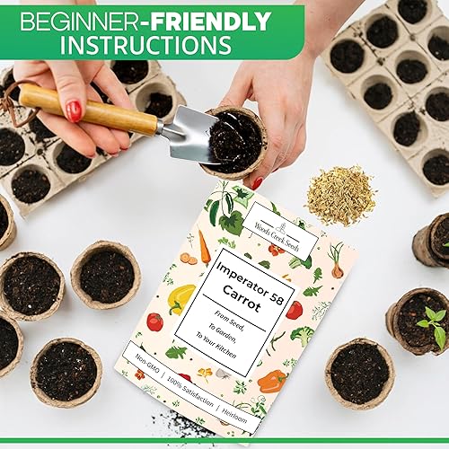 Miniatura 3 de Imperator 58 Semillas de zanahoria - Más de 1,000 semillas - Sin OMG - reliquia - Woods Creek Seeds