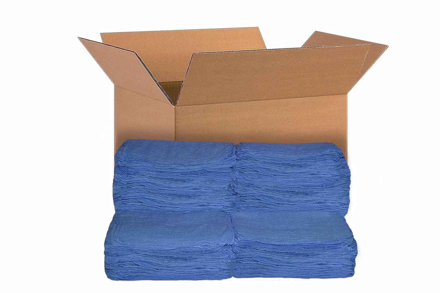 500Pc Shop Towels Rags Bulk 12 x12 Inch- Regenerated Cotton Multipurpose Cleaning towels Industrial Wiping Cloth Paint Cloth