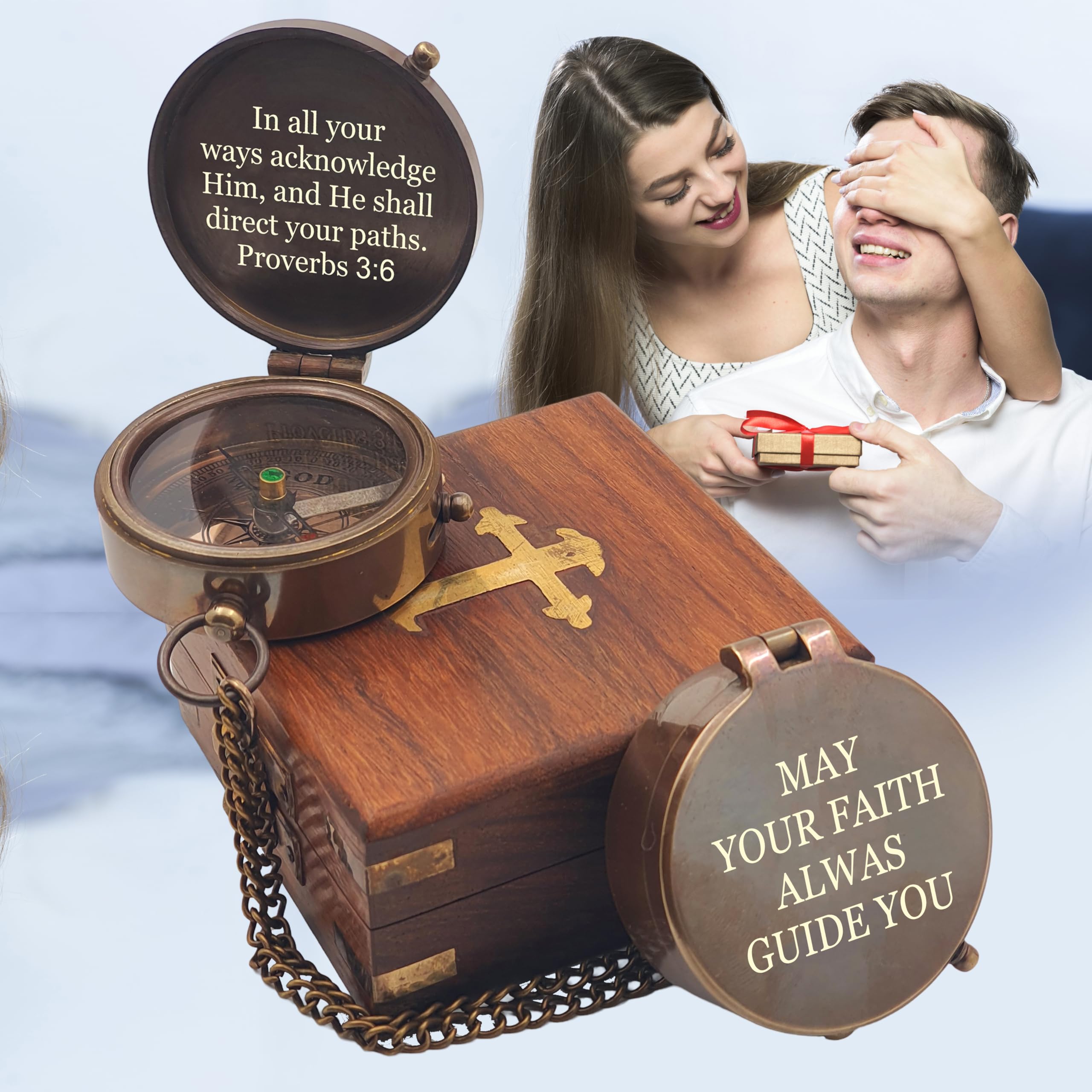 Engraved Brújula, Regalo para Marido, Aniversario, Regalo de Boda para él, Regalo de Novio de Larga Distancia, Regalo de prometido I Miss You de Larga Distancia para Regalo de Novio del ejército