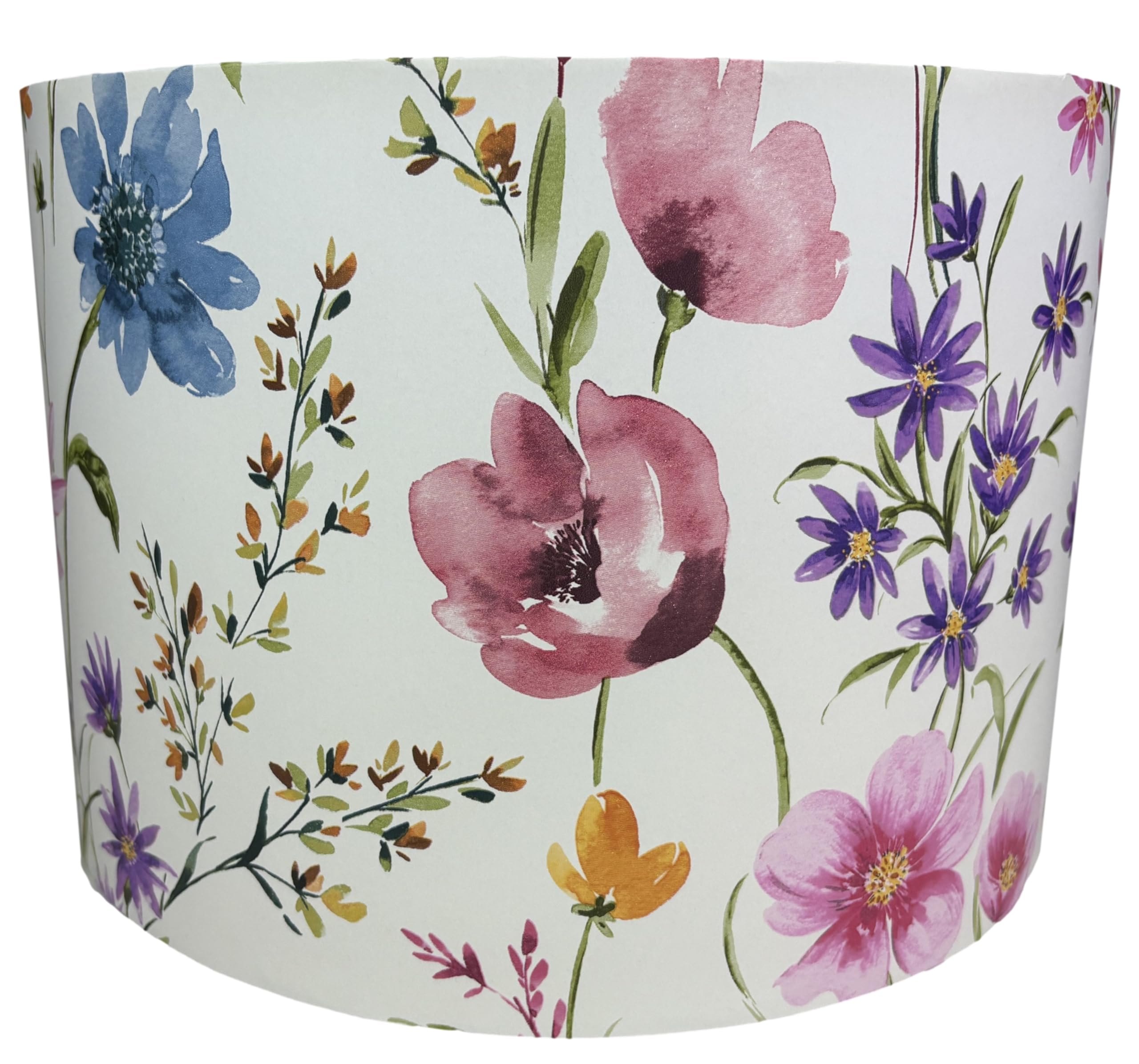 Floral Lampshades for Ceiling Lights and Table Lamps – Flower Drum Light Shade | Botanical Lamp Shade for Bedroom or Living Room Decor
