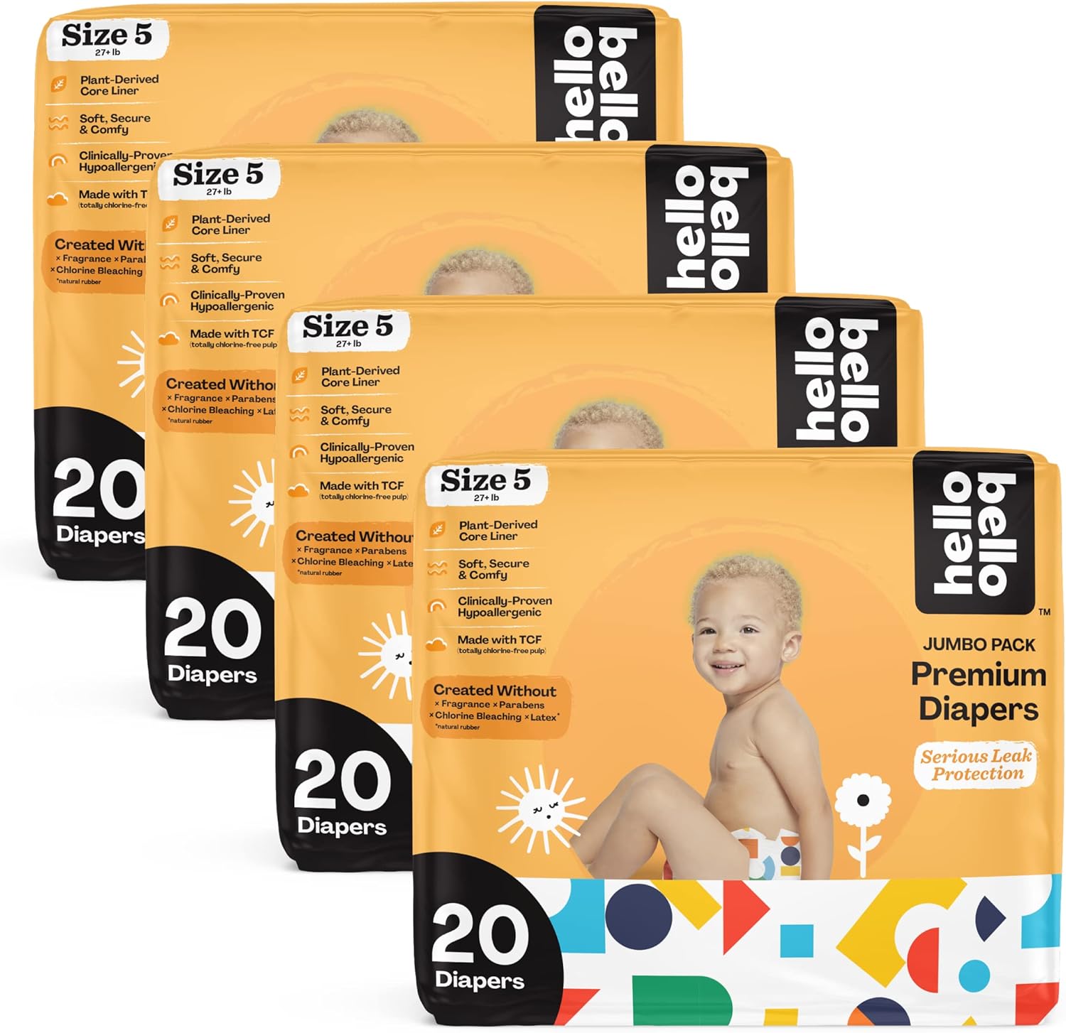 Buy Hello Bello Baby Diapers Size 5 Building Blocks 80 Count (4