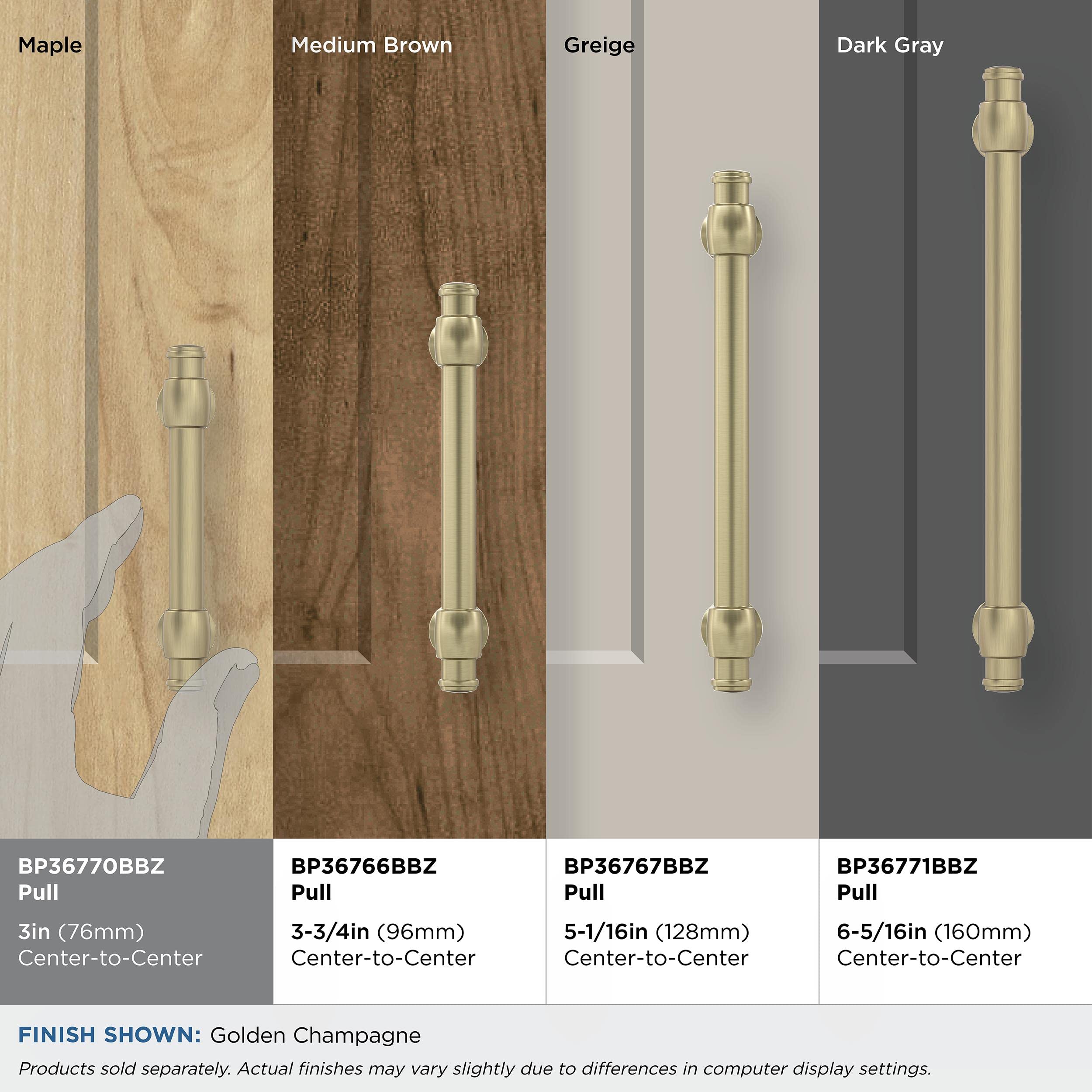 Amerock BP36770BBZ Winsome Cabinet Pull, Golden Champagne, 3 inch (76mm) Center-to-Center - Image 3