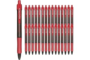 Smooth-Writing Retractable Red Gel Pens: A 30-Pack of Fine Point Ink Pens for Enhanced Lines