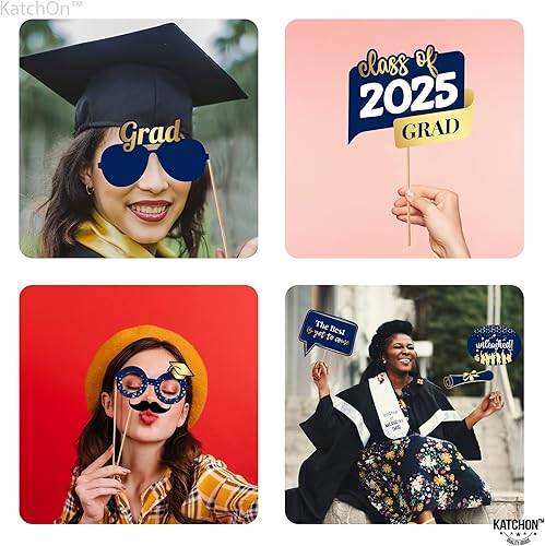 Miniatura 9 de KatchOn, Accesorios para cabina de fotos de graduación 2023  Xtralarge, paquete de 36  Accesorios de fotos de graduación universitarios negros y