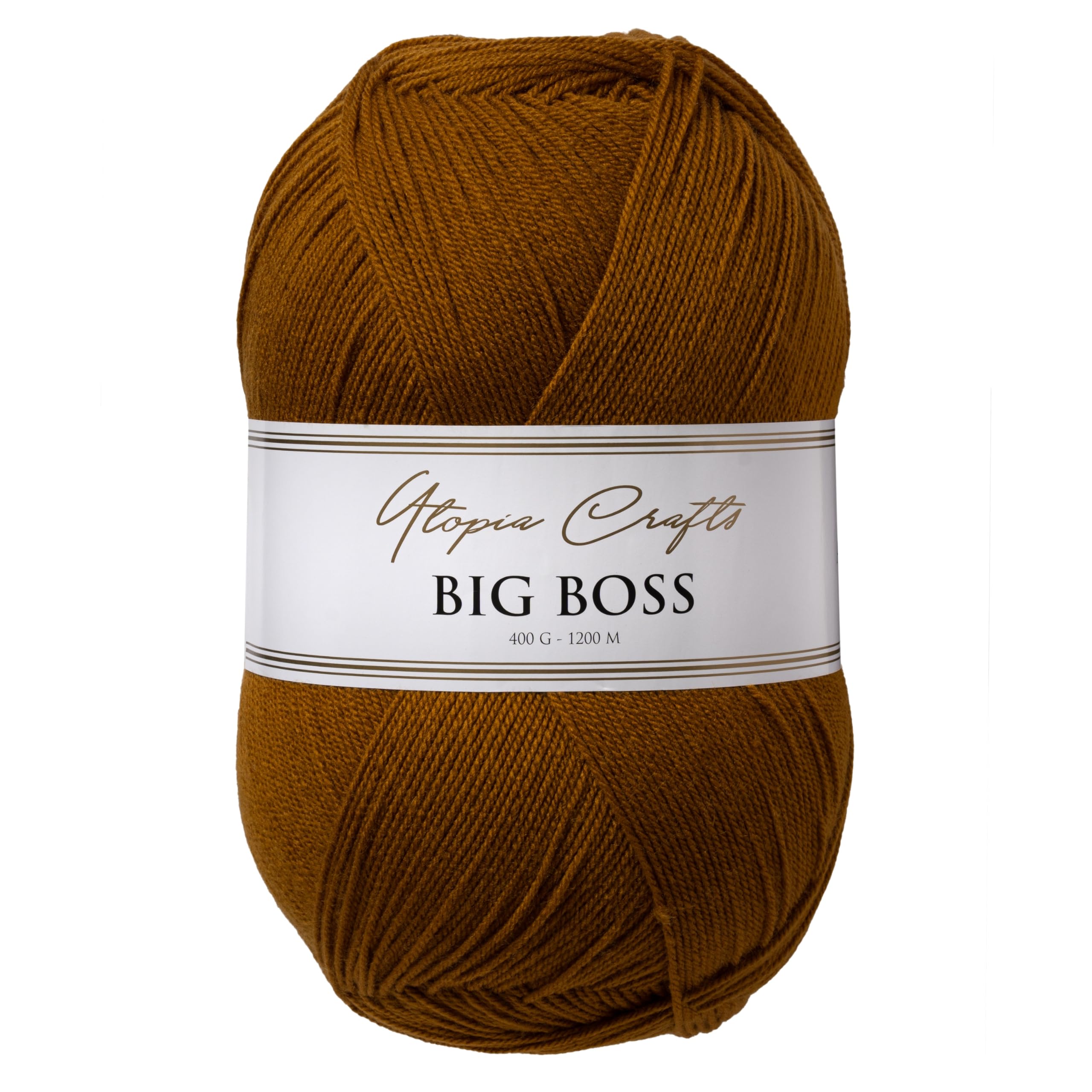 Utopia Crafts Big Boss 400g Knitting & Crochet Yarn 1200m (Amber)