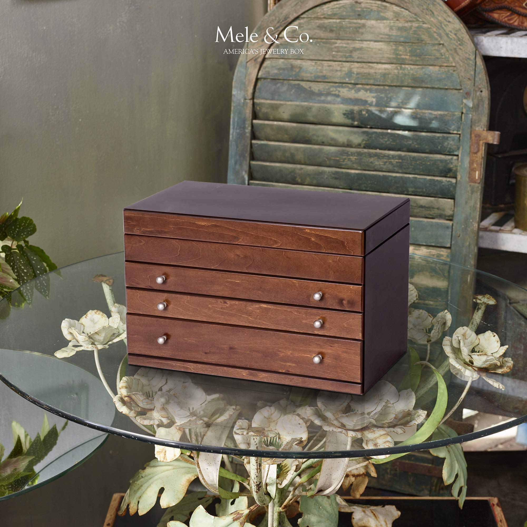 Amazon｜Mele & Co Brigitte Wooden Jewelry Box by Mele & Co