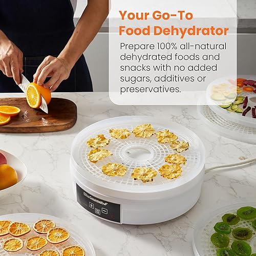 Miniatura 3 de Elite Gourmet EFD770WD - Deshidratador digital de alimentos con bandejas sin BPA de 5 x 12.5 pulgadas, temporizador ajustable de 48 horas y