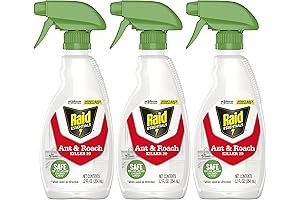 Essentials Raid Ant & Roach Killer Spray Bottle: Child & Pet Safe, Kills Insects Quickly