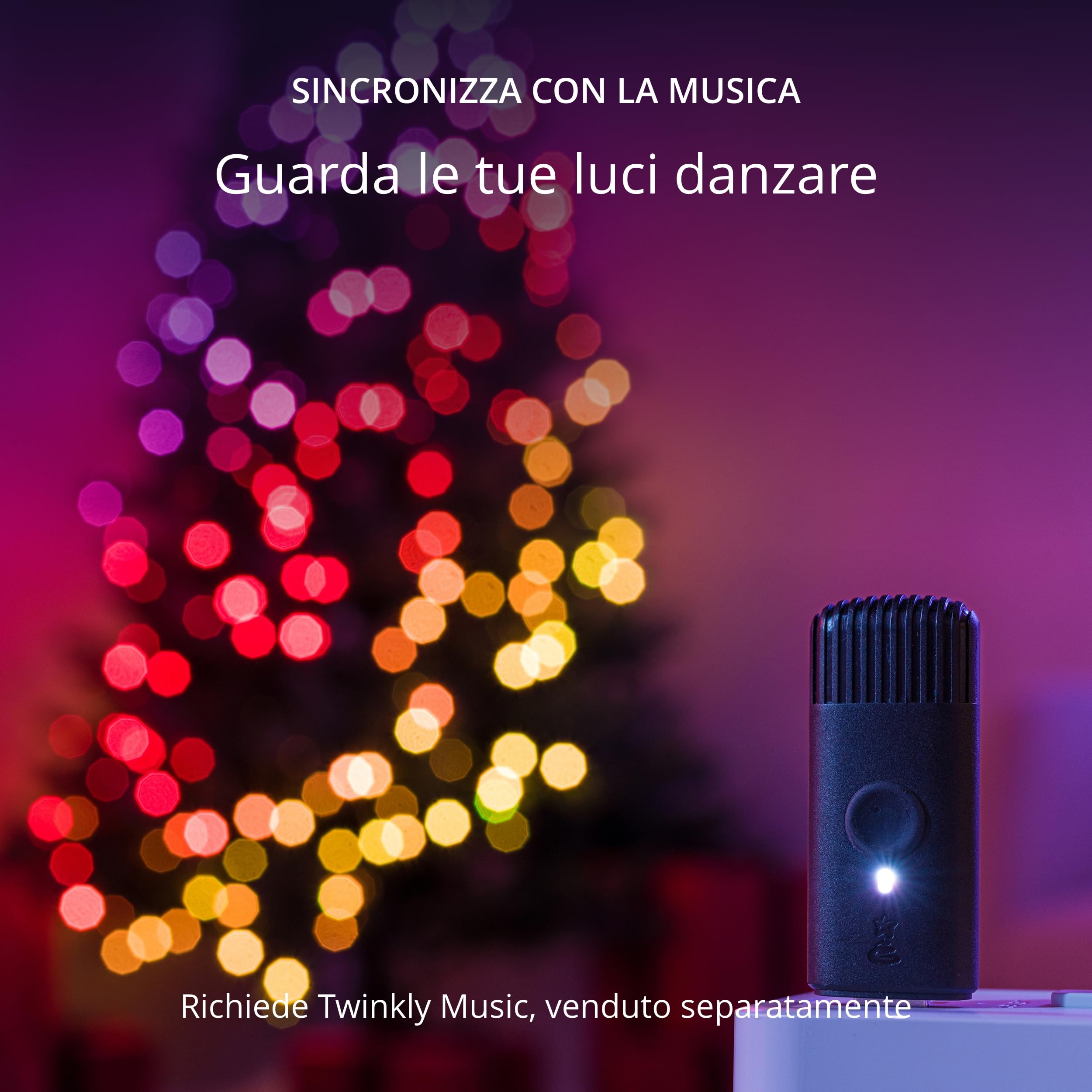 Twinkly Strings USB-C Pearls 100 LED, Striscia Luci LED a Forma di Perla, Luci LED Multicolore RGB, Luci San Valentino, Compatibile con Alexa, Google Home, Luci Mappabili, USB C, Filo Verde, 6m