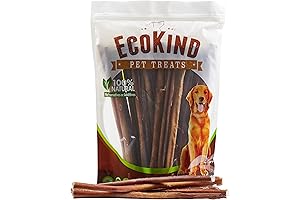 12-Inch All-Natural Premium Bully Sticks for Dogs: Protein-Rich and Ecokind