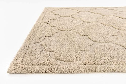 Vista 133 de Unique Loom Trellis Shag Collection Plush Geometric Modern Moroccan Lattice Green Runner Rug (2' 0 x 6' 7)