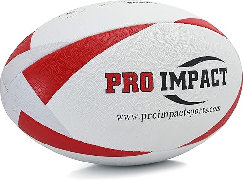 Pro Impact Balón de rugby de partido  Pelota de grado profesional resistente y duradera ideal para partidos largos y jugabilidad tamaño 5 colores