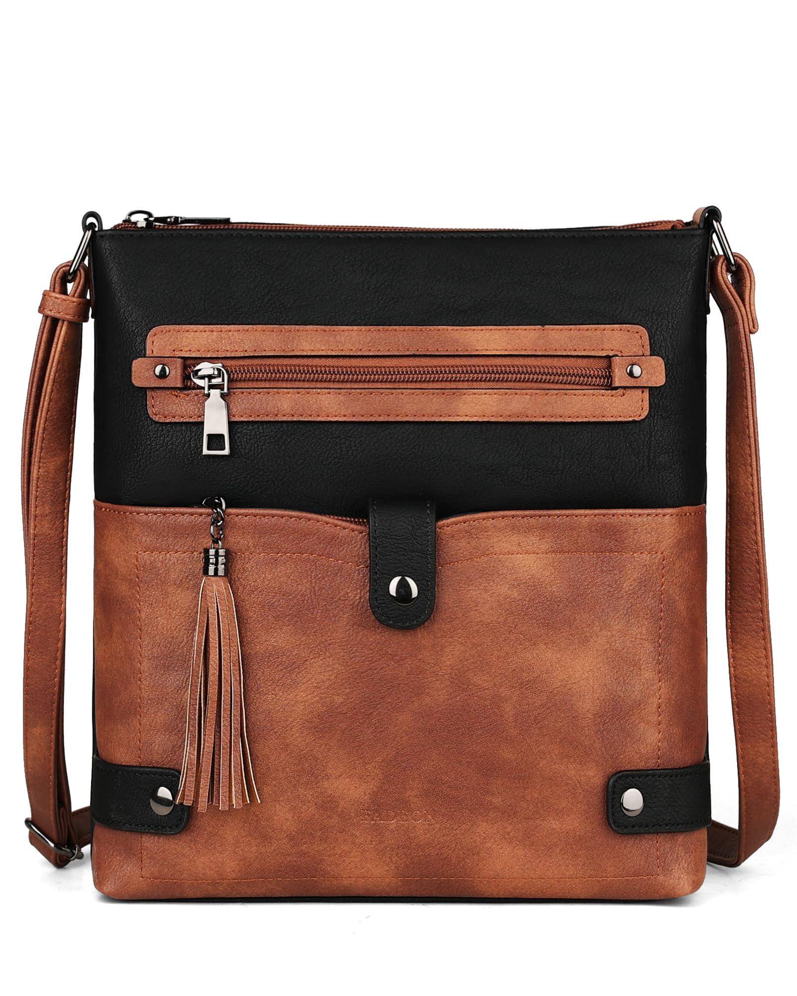 Sac à main FADEON avec compartiments multiples et pompon tendance - 8