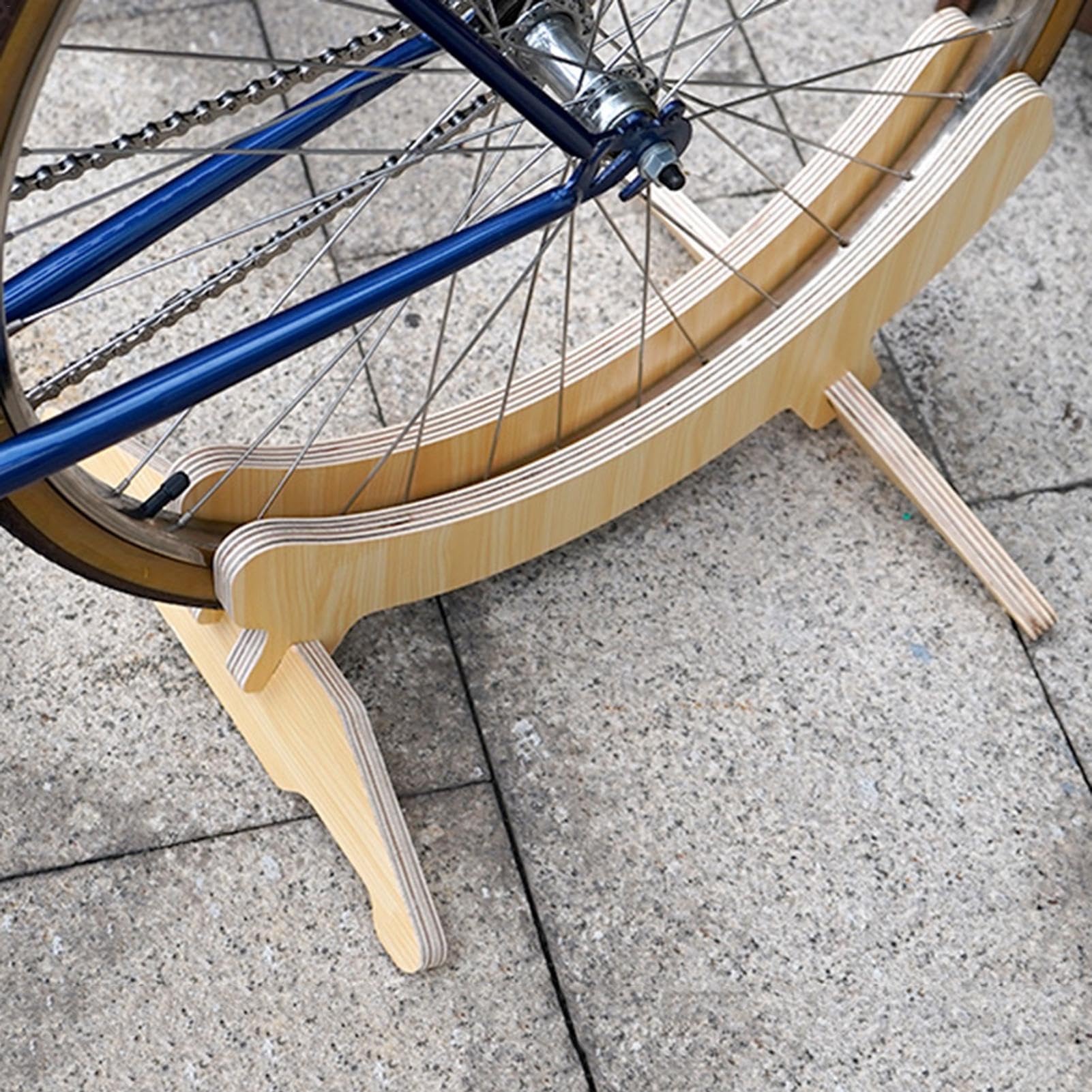 Portabici da pavimento, portabiciclette, portabiciclette, in legno | per organizer per mountain bike e pneumatici da strada, forte universalità, 52 x 40 x 22 cm