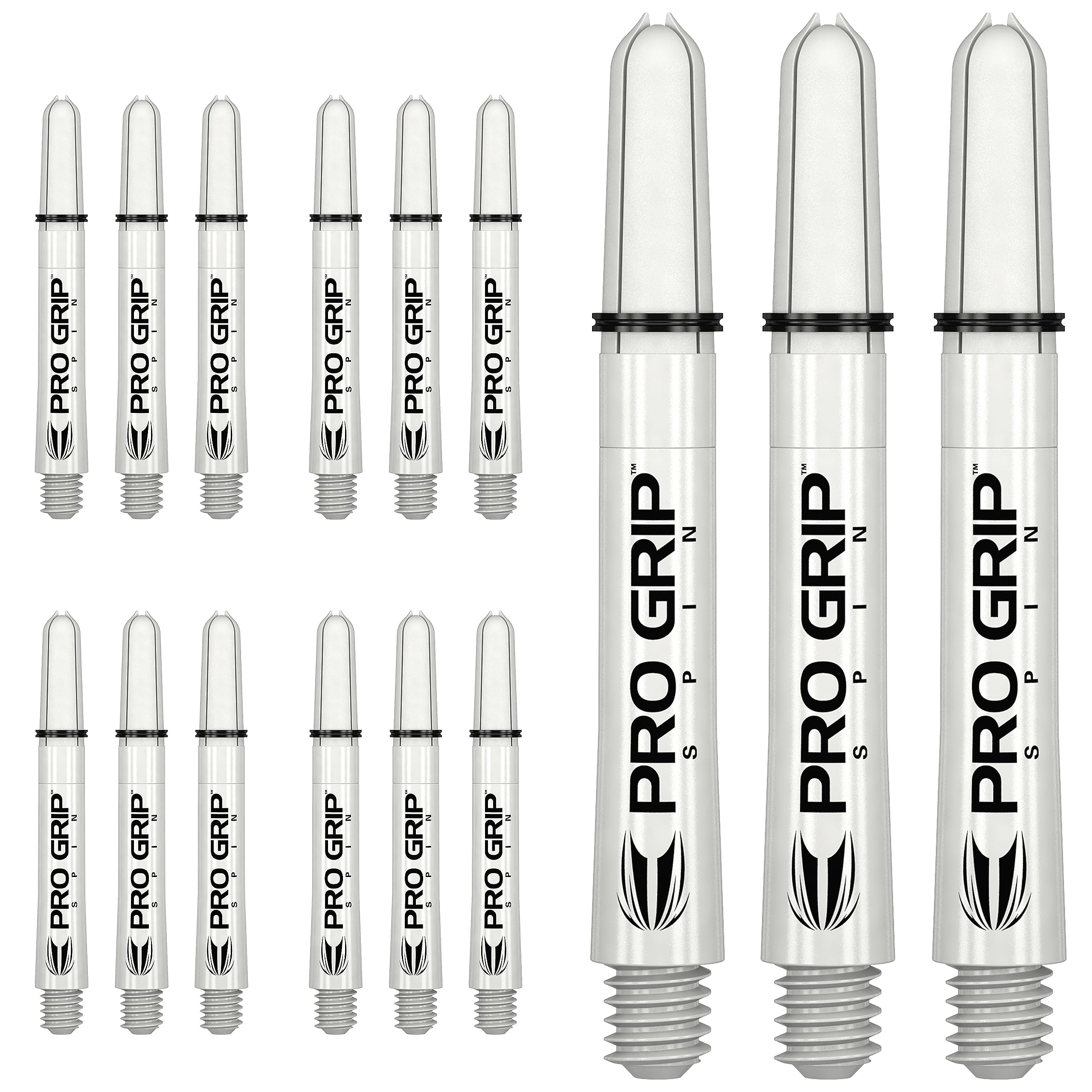 Target Darts 5 x Sets di PRO Grip Spin Steli di dardo - 15 Alberi per Freccette in Totale
