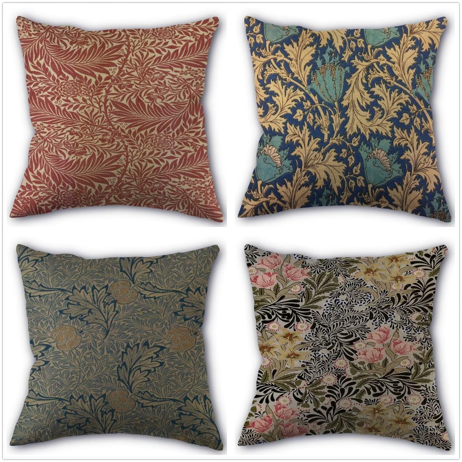 verde de la vendimia 4 pcs Fundas de Cojín,70x70cm Square Double Sided Super Soft Cojines Navideños,Funda Almohada Decorativa para Invierno,para Sofá Coche Cama Sillas Decoracion Hogar Cojines P1-144