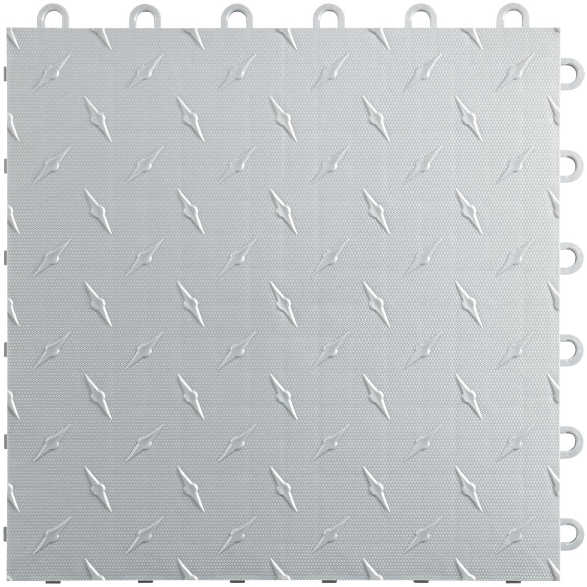 Speedway Garage Tile 789453S-50 Diamond Garage Floor 6 LOCK Diamond Tile 50 Pack, Silver