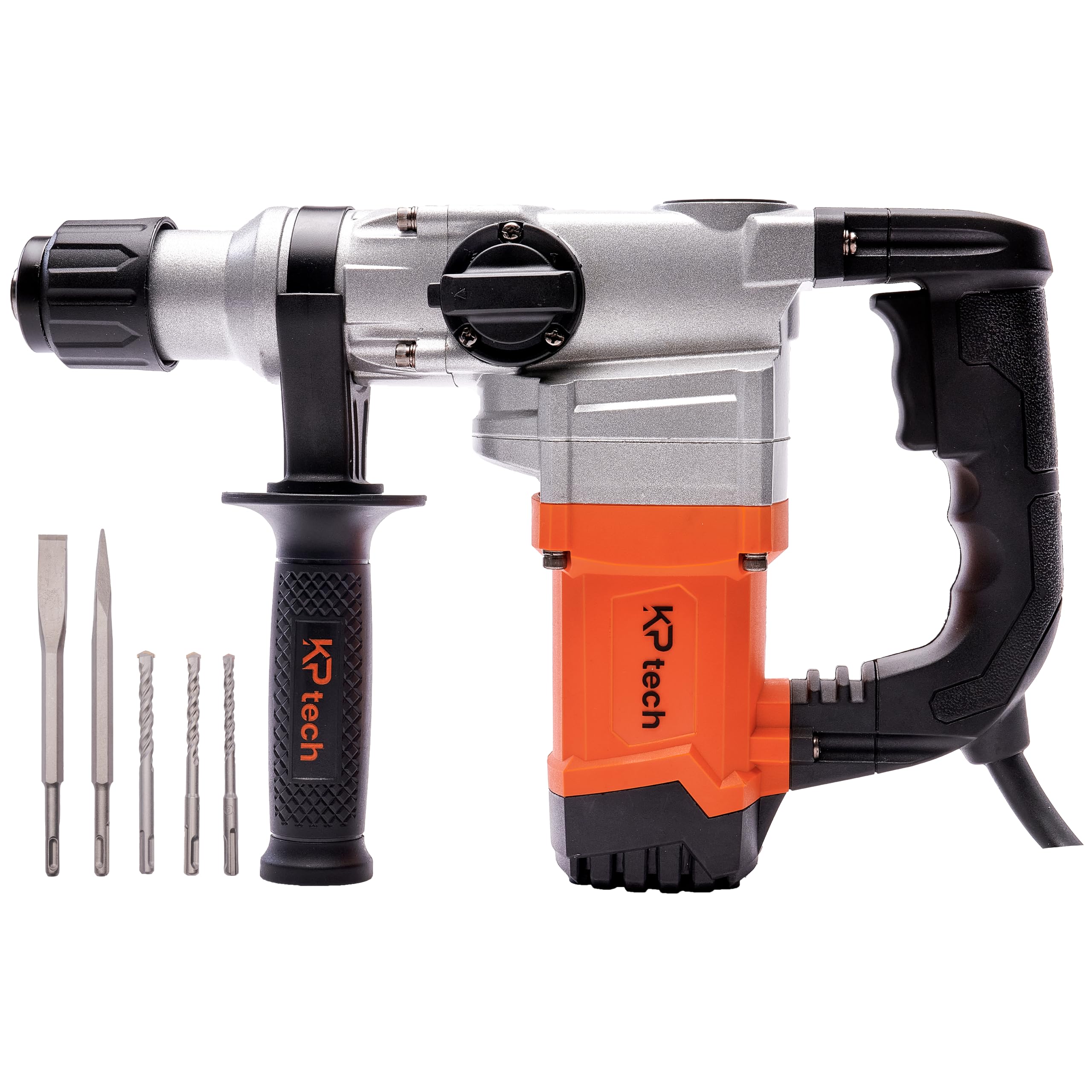 KP Tech Rotary Hammer| 1200 W| Max Speed 1200 RPM| SDS Plus Heavy Duty Rotary Hammer| Drilling, Hammer Drilling & Breaking| Max Drill Capacity Concrete :28MM & Steel:13MM| With 3 Drills & 2 Chisels (B0DB2FGNGB) Amazon Price History, Amazon Price Tracker