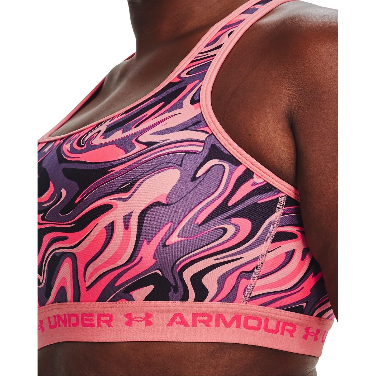 Under Armour Crossback Mid Print Sujetador Deportivo Mujer (Pack de 1)