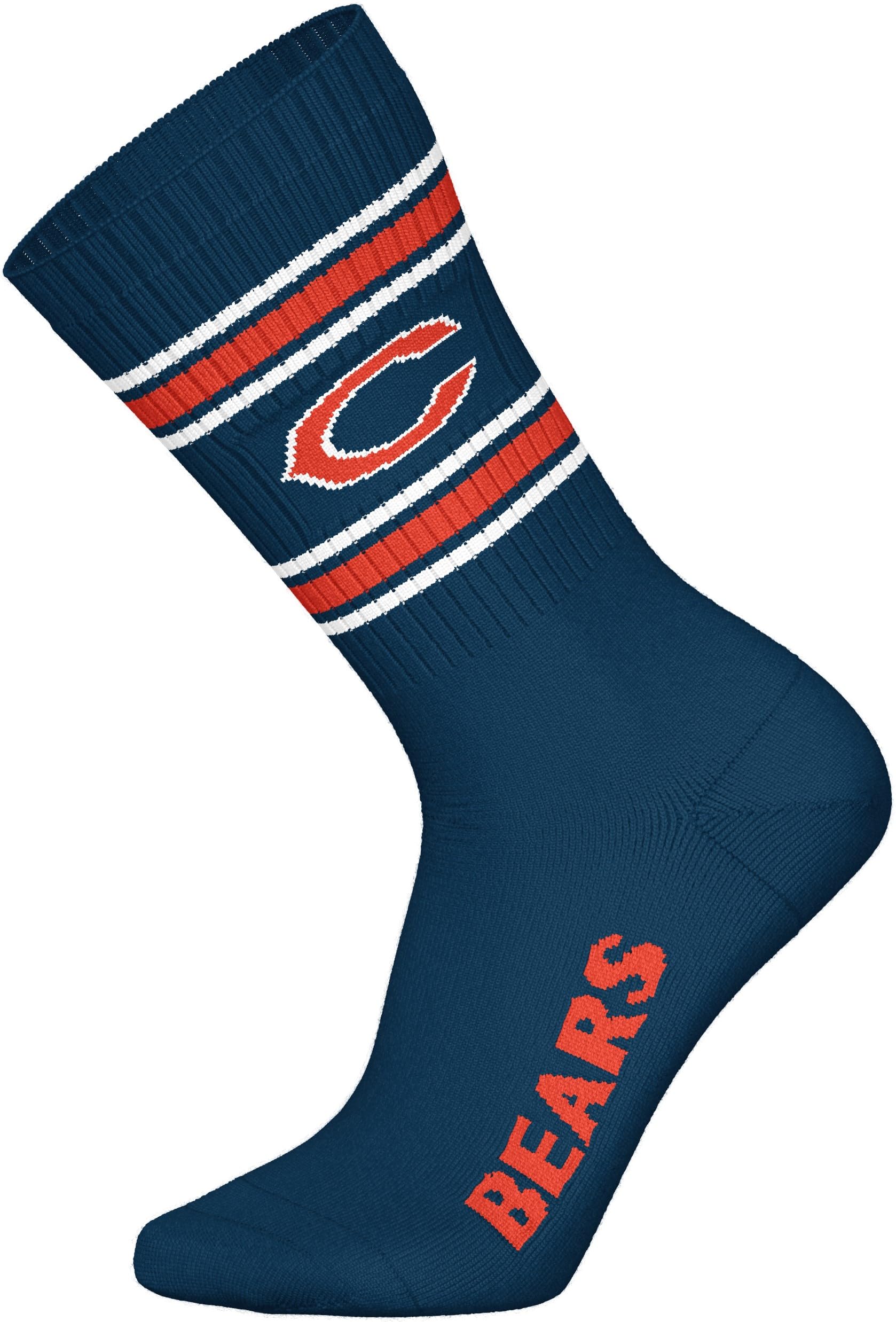 NFL Unisex Chicago Bears Crew Socks Sport Socks (Pack of 3), multicoloured, 6-8 - Image 4