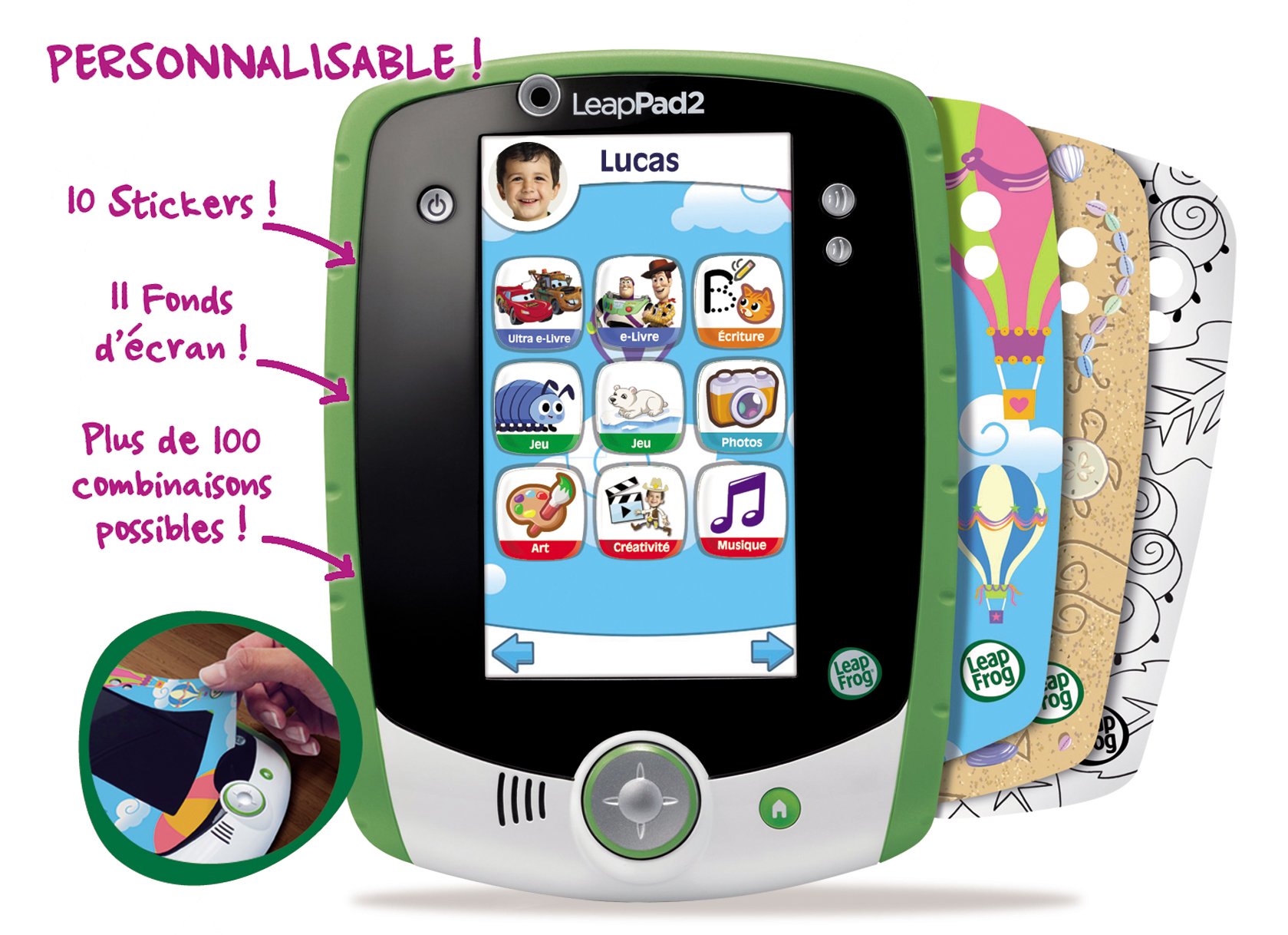 LeapFrog - 81407 - Gioco Educativo Elettronica - Tablet Touch Leappad 2+ Personalizzabile - Verde
