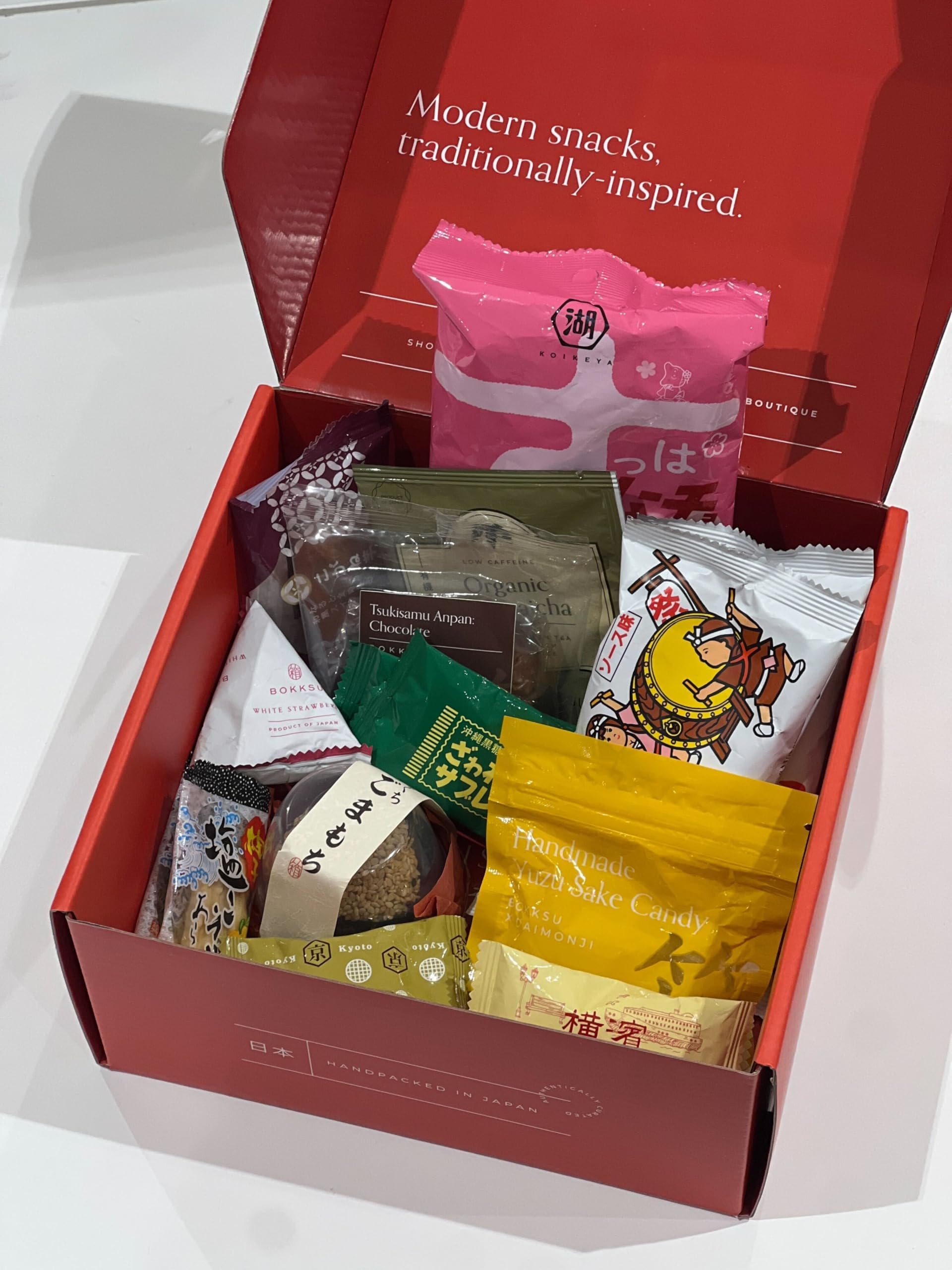 Bokksu Seasons of Japan Snack Box - 1-Piece Tea + 22-Piece Snacks from Japan - Authentic Japanese Food Box with Cookies, Chips, Mochi, Crackers, Tea, and More