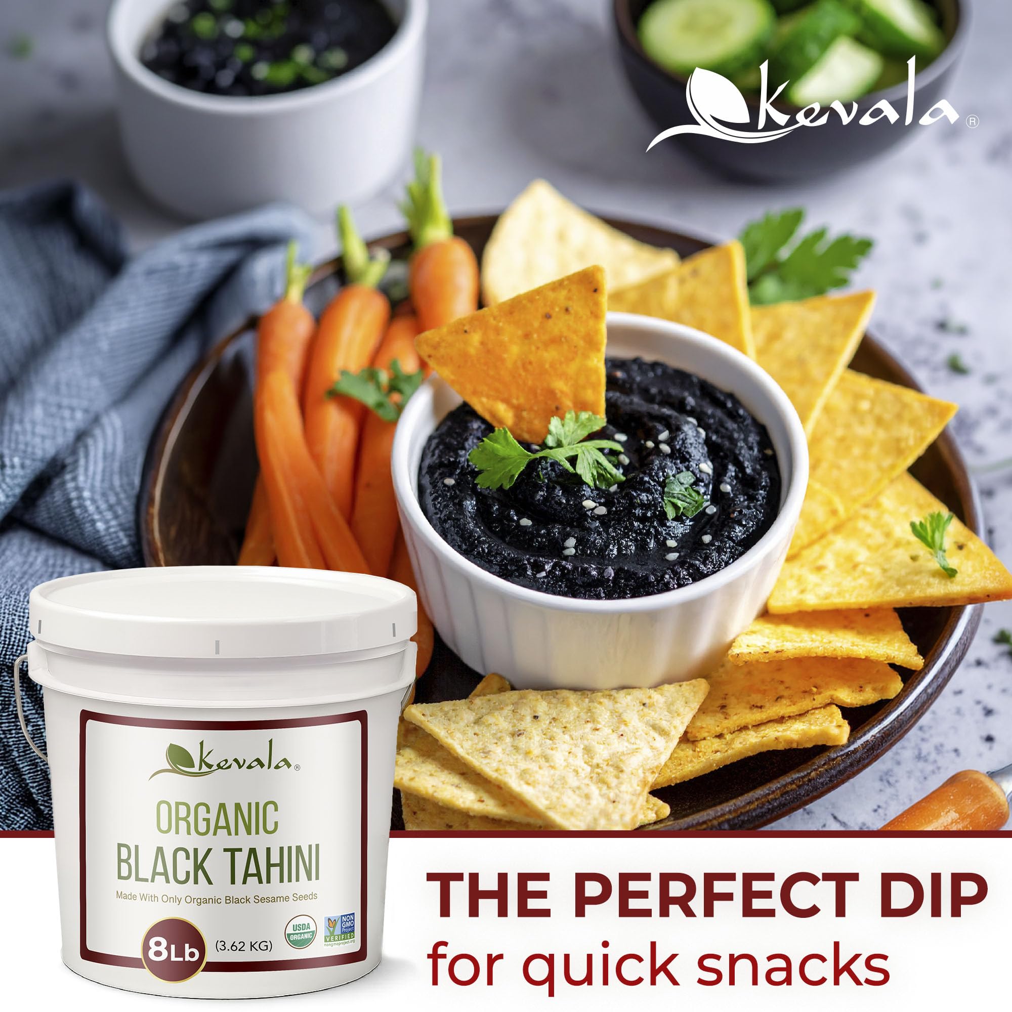 Amazon.com : Kevala Organic Black Tahini - 8 lb, Bulk, Gluten Free