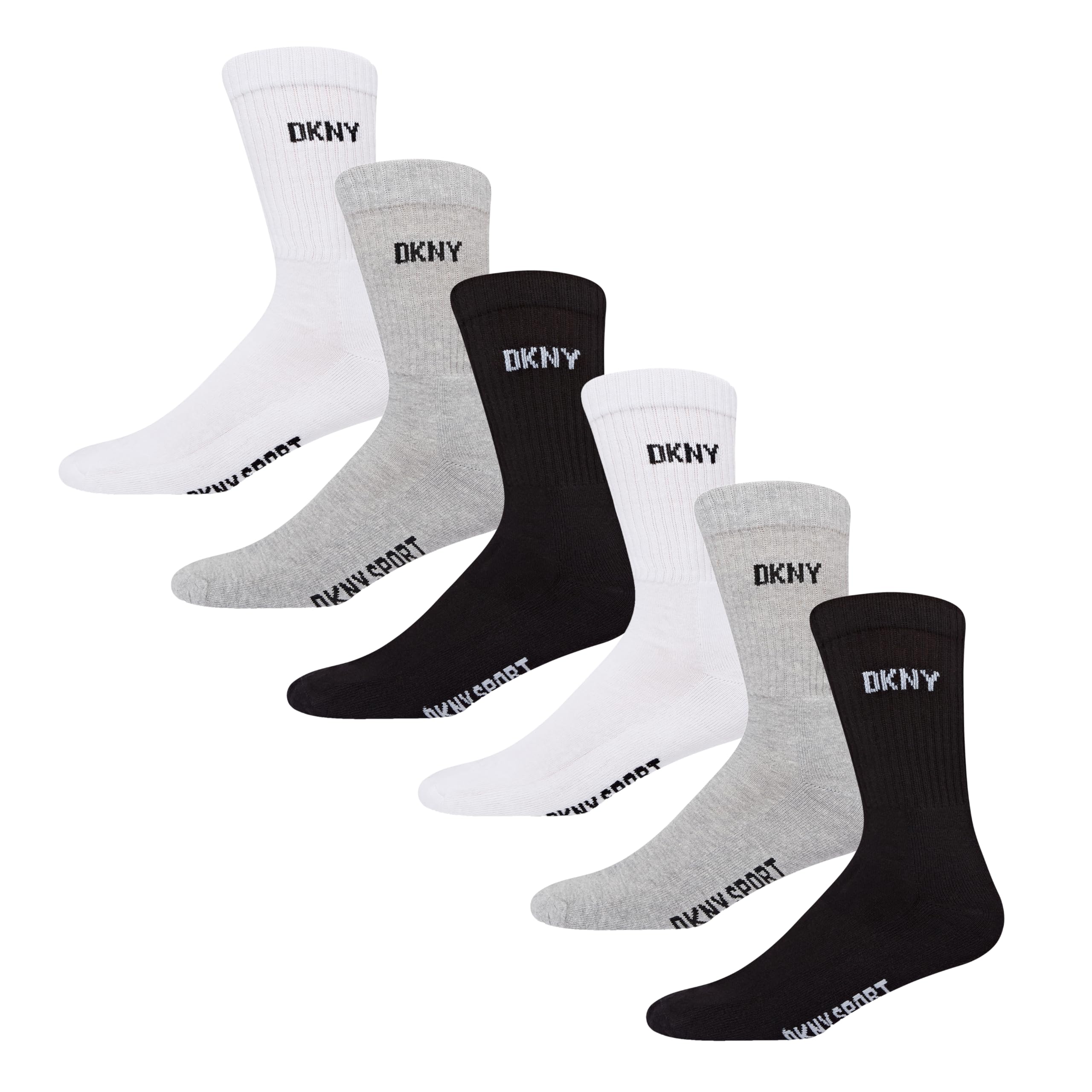 Dkny Men's Black/White Grey Radde Socks, 7-11 Uk