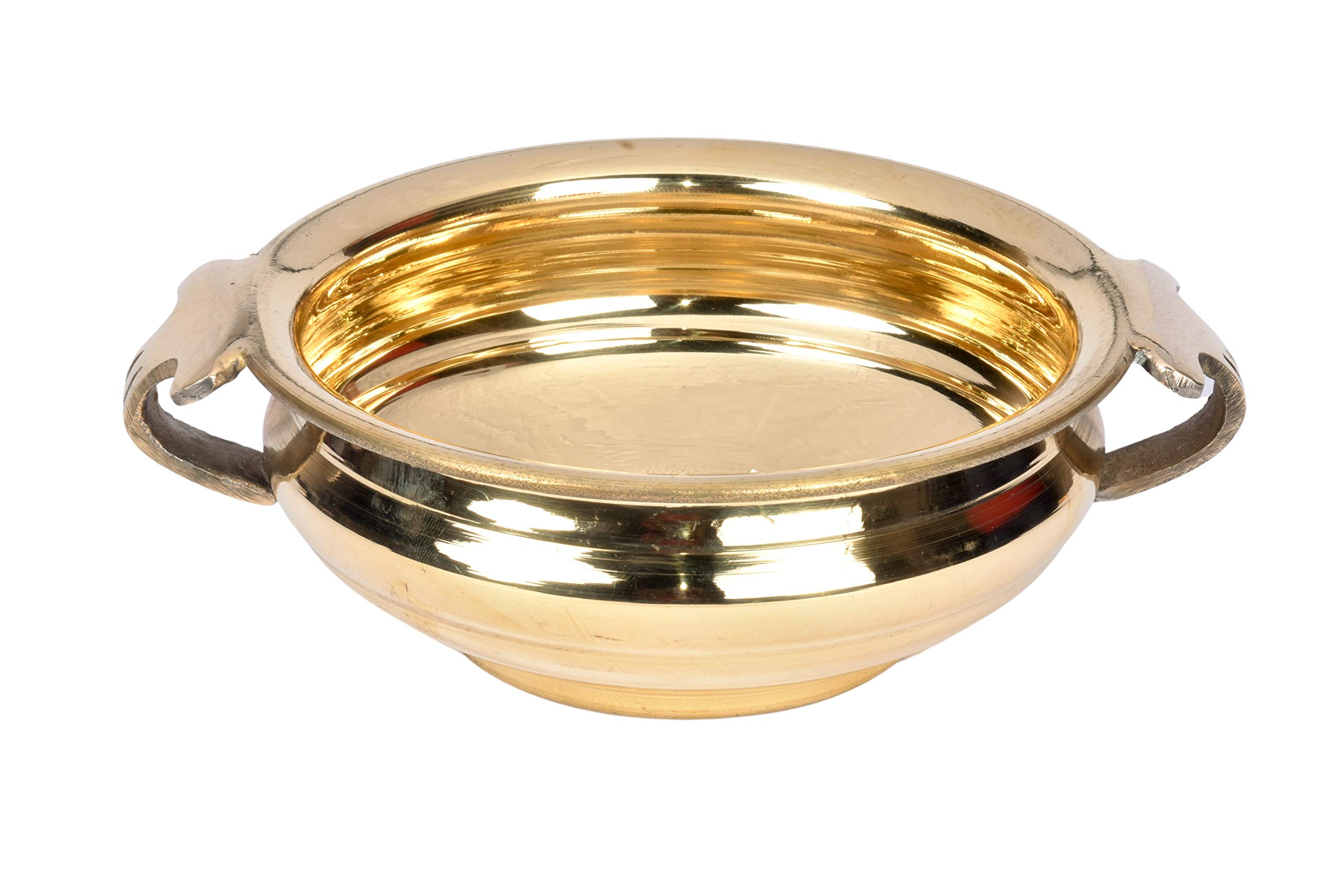Bhimonee Decor | Pure Brass Urli Bowl | Solid Plain Design | 6.25" Decorative Urli (500 ML) for Home & Pooja Décor | Traditional Uruli for Floral & Festive Decoration-image-32
