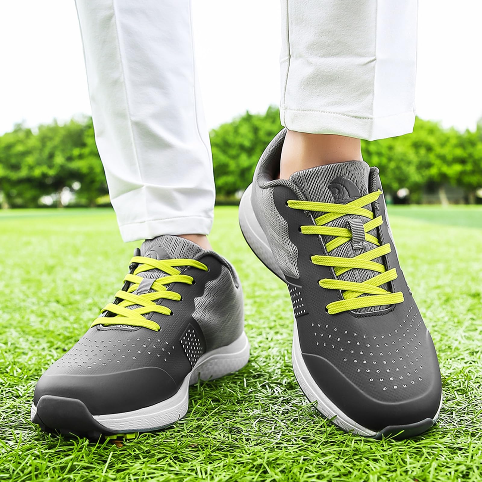SDEQA Golfschuhe für Herren wasserdichte Professionelle Golfschuhe Turnschuhe atmungsaktive Für Den Outdoor- Und Indoor-Golf-Training