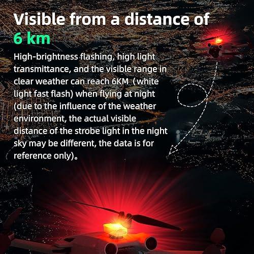 Miniatura 9 de HeiyRC 3 luces estroboscópicas de dron, luces LED anticolisión nocturna, para DJI Avata 2Mini 3 ProMini4 ProMini 2 SE Drone volador motocicleta