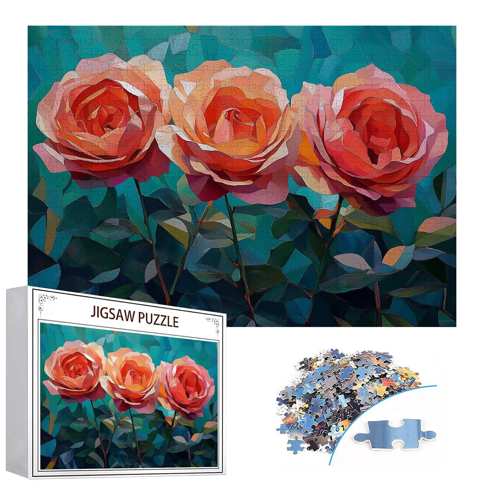 Puzzle 3000 elementów abstrakcyjne puzzle dla dorosłych różowe 122 x 81 cm unikalne rzemiosło klasyczne 3D drewniana układanka do rodzinnych gier aktywnych, układanka zrób to sam do dekoracji ścian