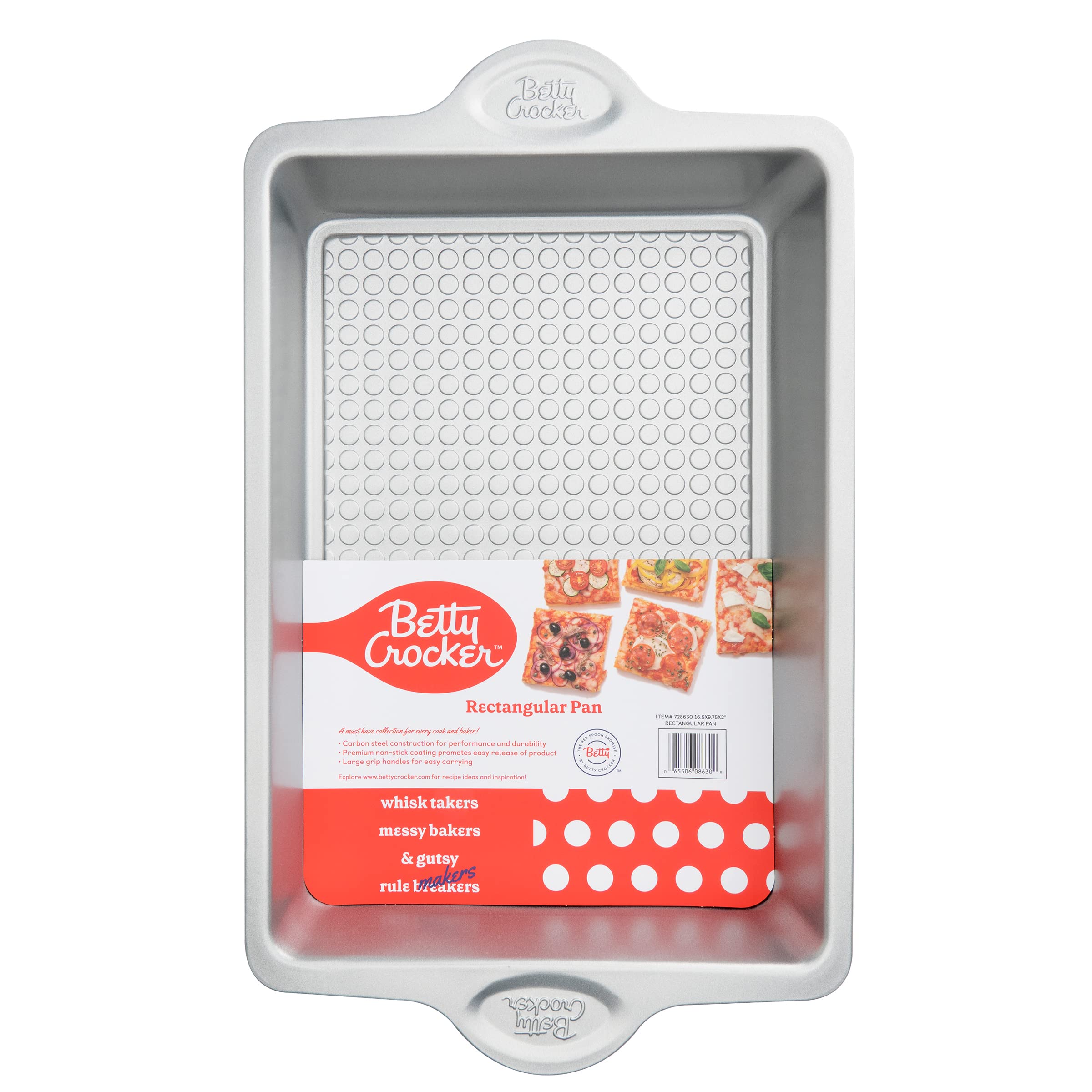 Betty Crocker Carbon Steel 16.5 x 9.75 x 2 Inch Rectangular Pan