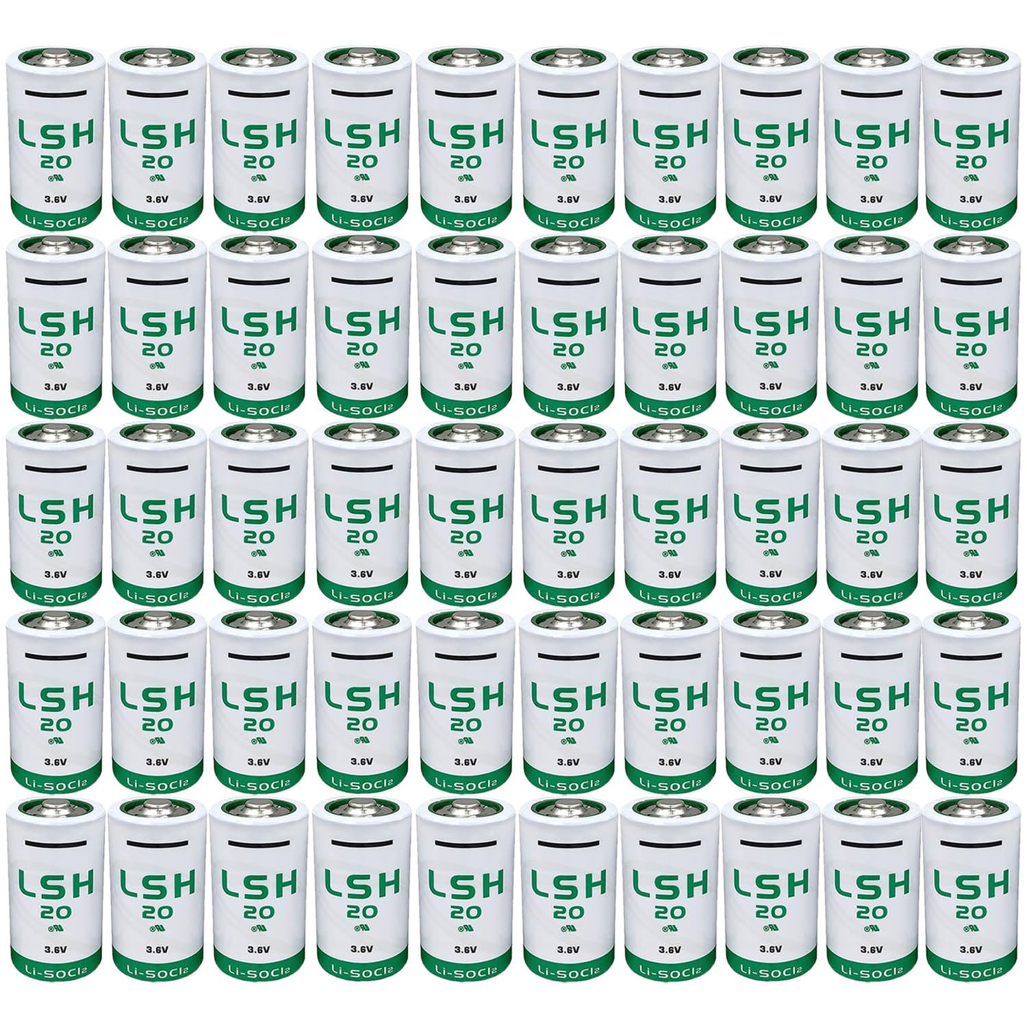 50pcs LSH20 D 3.6v Lithium Battery 13000 mAh for LSH 20 3.6 Volt Battery Non-Rechargeable