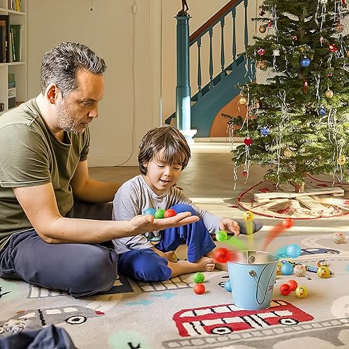 Miniatura 10 de NOVWANG Bolas inflables de Navidad que brillan en la oscuridad, 24 bolas rebotantes de 1.25 pulgadas, juguetes para niños, regalos de fiesta de