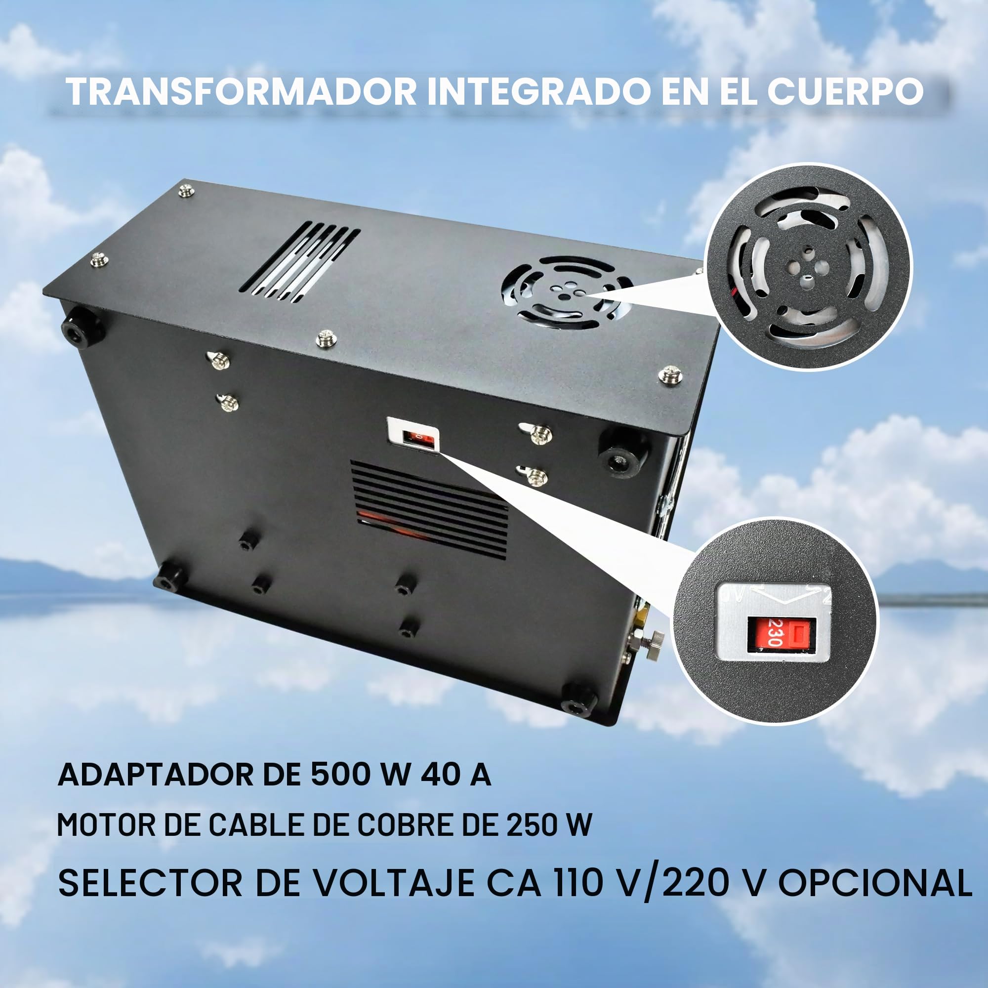 TUXING Compresor de aire PCP portátil, 4500 psi/30 Mpa, parada automática, convertidor integrado alimentado por coche 12 V CC o hogar 110 V CA, compresor de tanque de paintball con separador de aceite