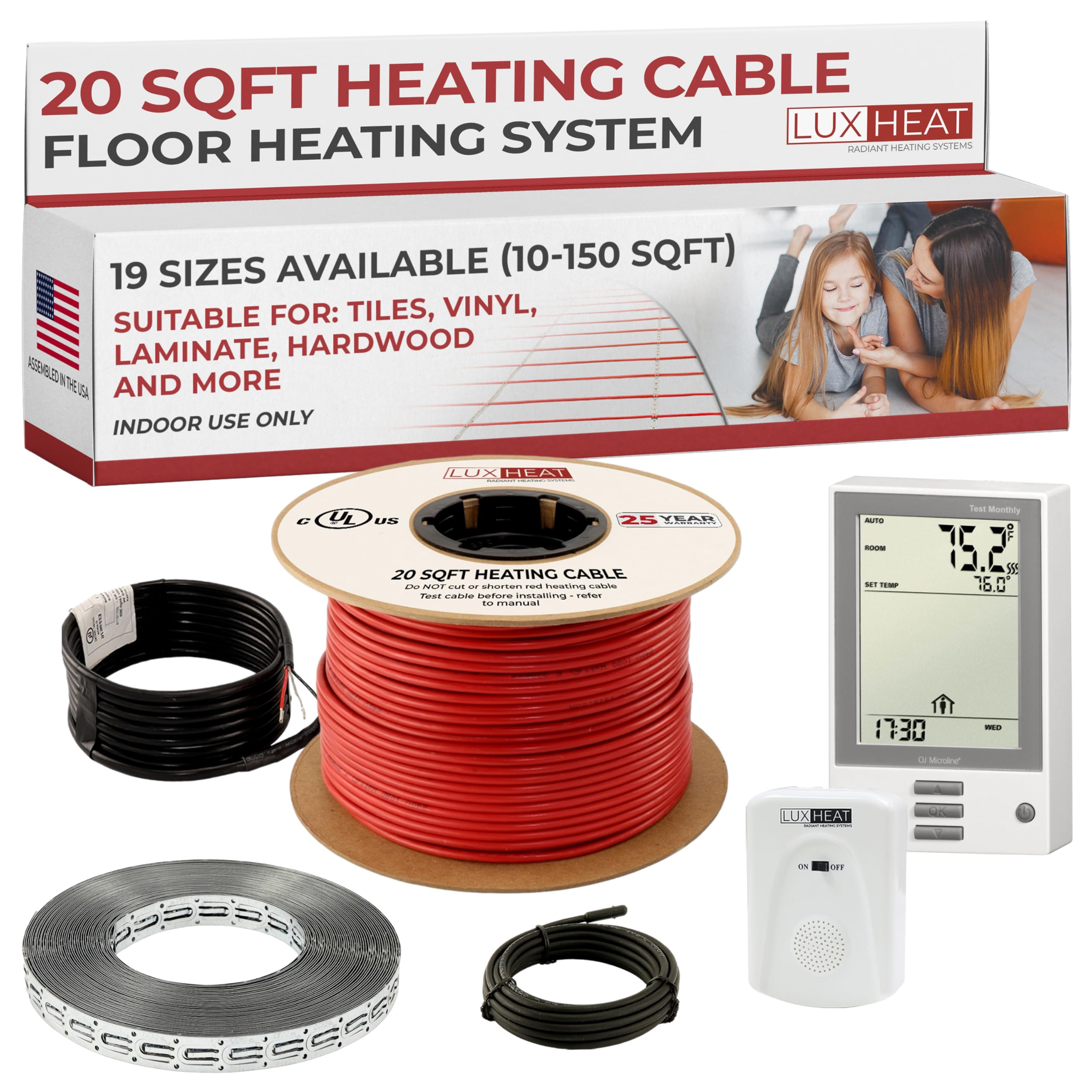 LuxHeat 20sqft Floor Heating Cable Kit