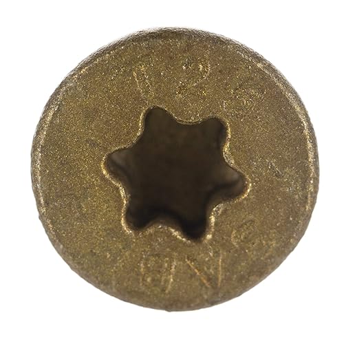 Miniatura 9 de Tornillos de cubierta multiusos SaberDrive Tan XL1500 con revestimiento exterior Star Drive 10 x 4 pulgadas, aprox. 48 piezas