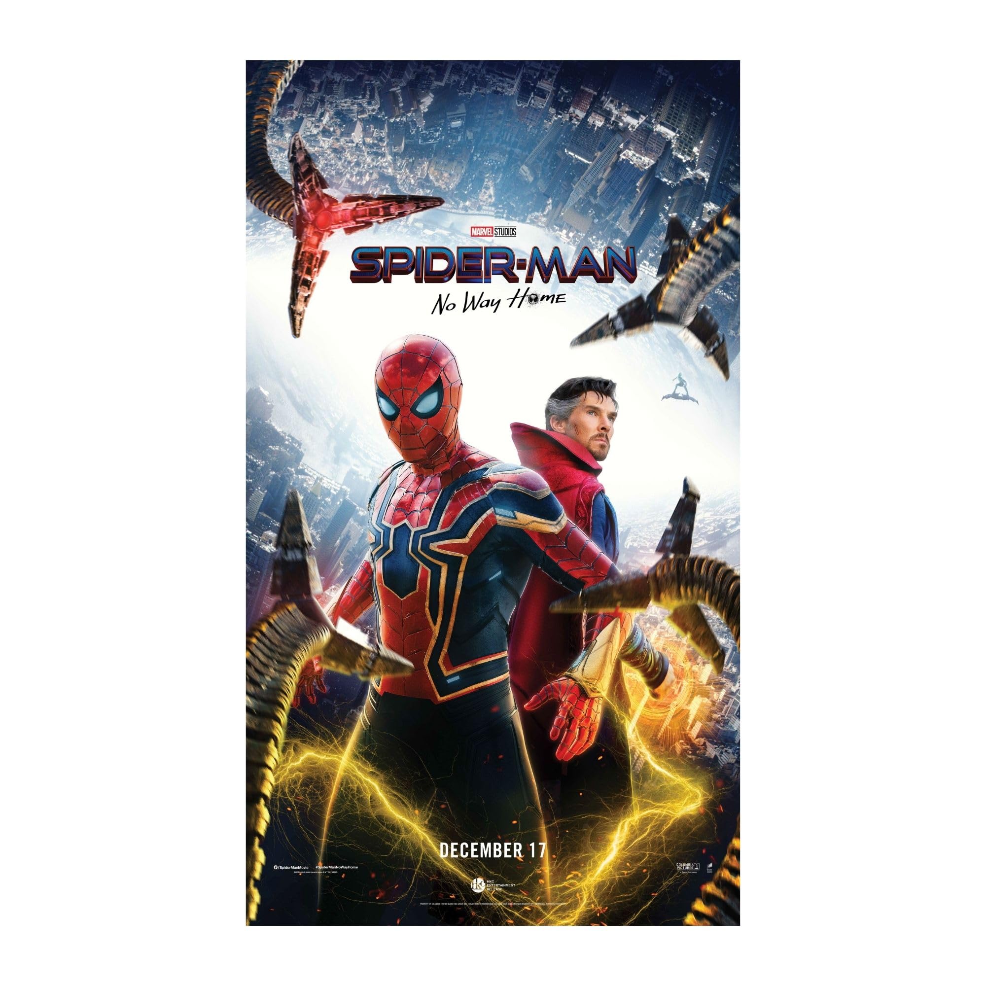 Cinematic Studio Spider-Man Movie Poster – 24x36 Inch Unframed Premium Marvel Wall Art Print – Self Adhesive - Home Decor for Bedroom, Office, Living Room – Gift for Fans, Kids & Collectors