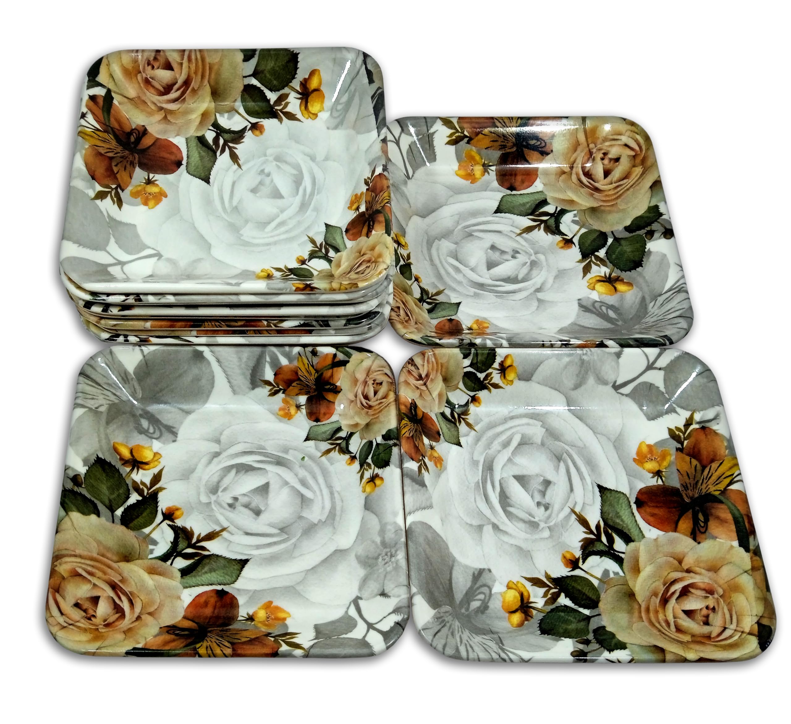 Upgrade Your Dining with Our Set of 12 Melamine Small Square Serving Snacks Plates Perfect for Kitchen and Dining (B0DCZ8RFRL) Amazon Price History, Amazon Price Tracker