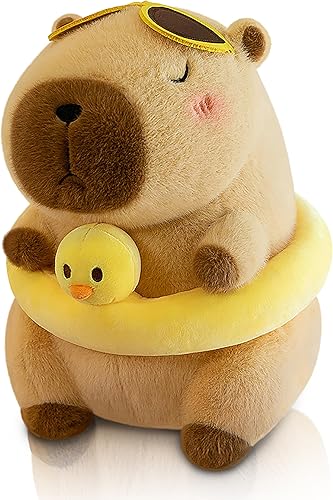 Lindo y adorable peluche de Capybara de Capibara de peluche, suave, juguetes de peluche, almohada de regalo para niños (10 pulgadas)
