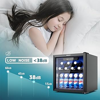 EUHOMY Beverage Refrigerator And Cooler, 128 Can Mini Fridge With Glass Door, Small Refrigerator With Adjustable Shelves For Soda Beer Or Wine, Perfect For Home/Bar/Office (Silver