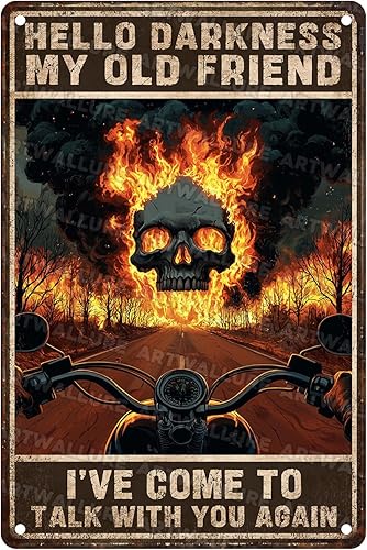 Placa de metal retro para motociclista, letrero de hojalata para motocicleta, taller, decoración de pared industrial vintage, regalo rústico