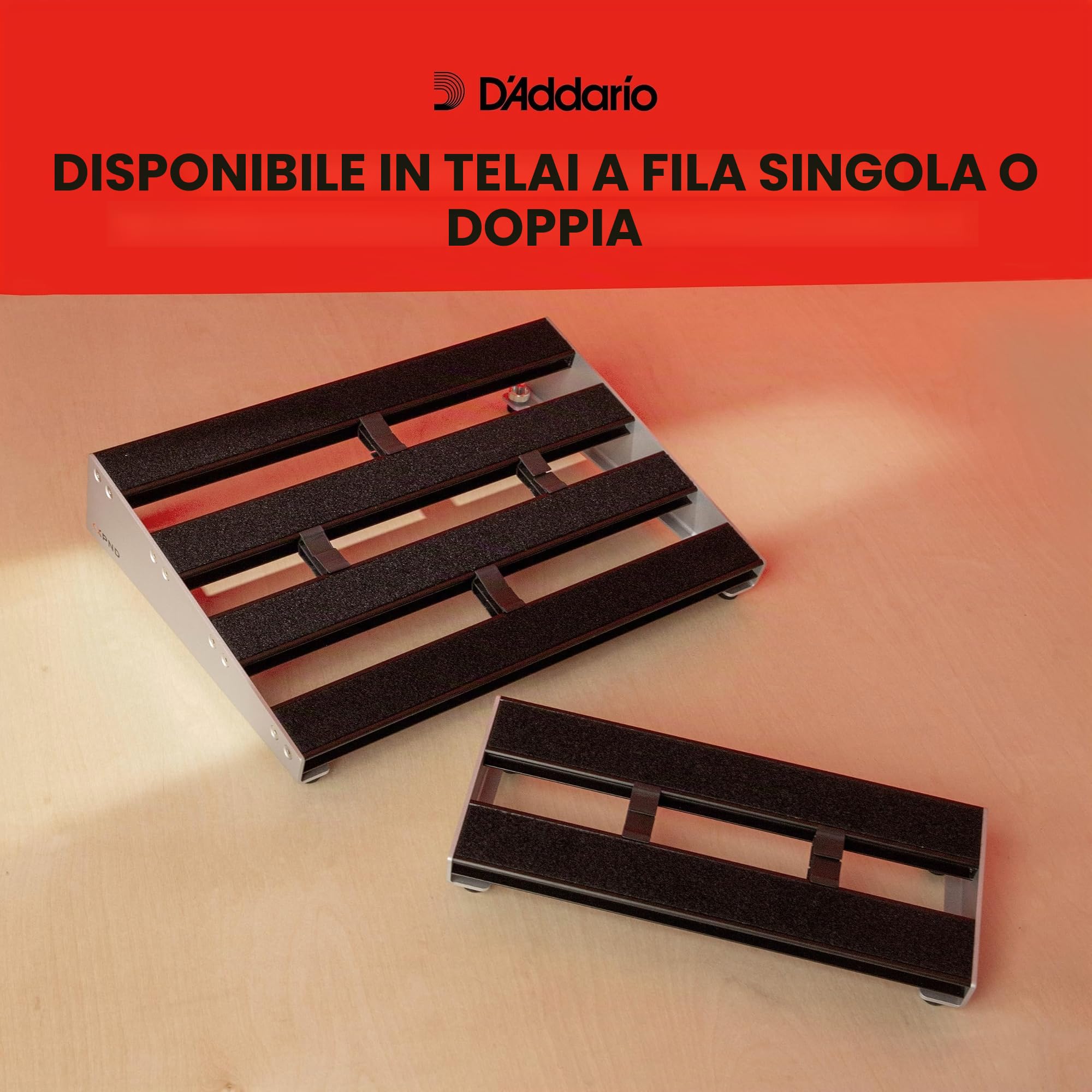 D'Addario XPND Core Pedalboard - Pedaliera per Chitarra a Doppia Fila Grande - Robusta e Leggera