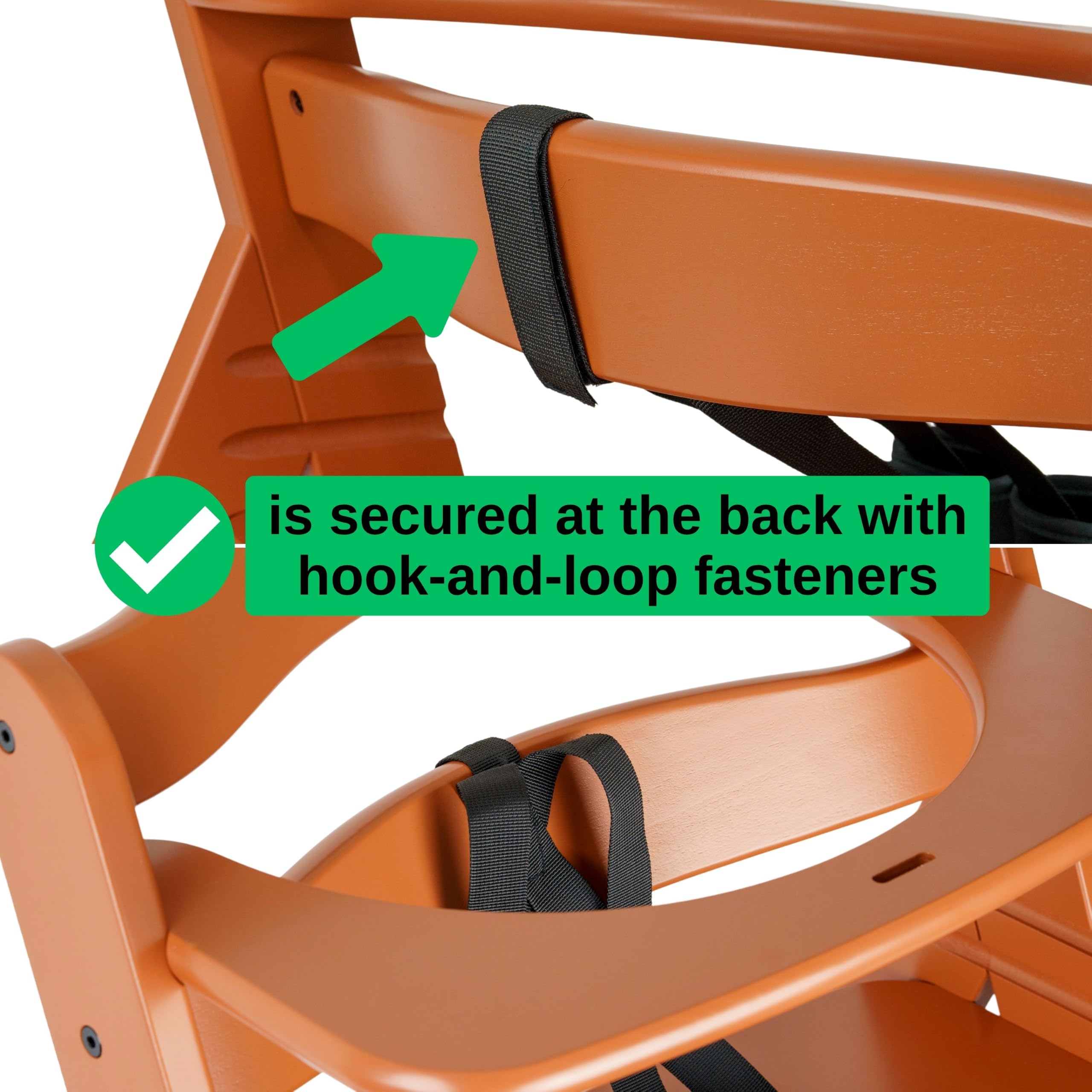 High Chair Safety Belt, 1 Set, Black, Compatible with Hauck, Stokke Tripp Trapp, Roba, Child Safety Belt, 5 Point High Chair Belt System Baby Products