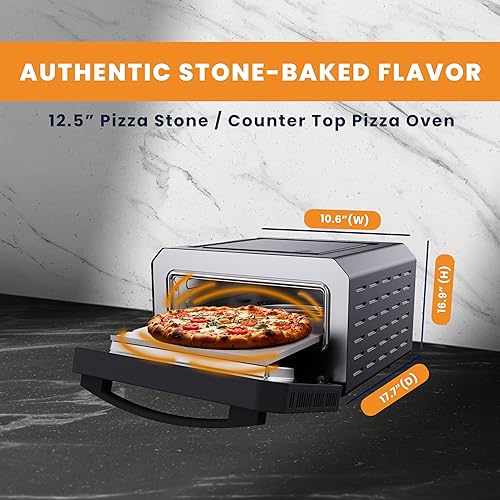 Miniatura 5 de Equator - Horno de pizza para interiores y exteriores de 0.5 pies cúbicos con auténtico horneado de piedra, cocina pizzas de 12 pulgadas, 6 modos